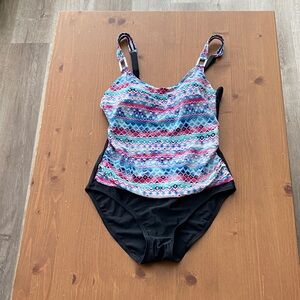 Christina Multicolor Geometric One Piece Swimsuit